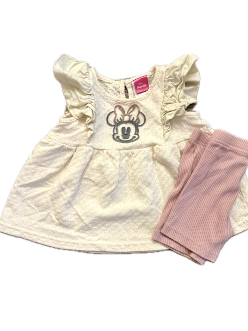 Disney Minnie Mouse Toddler Girl Outfit 3T Carter’s Set Pink Shorts Summer Set